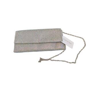 Jessica McClintock Gunne Sax Iridescent RhinetoneMesh Formal Clutch Crossbody